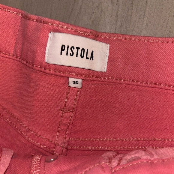 NEW Pistola High Rise Straight Leg Jeans Button Fly Flamingo Size 26 - Picture 4 of 14